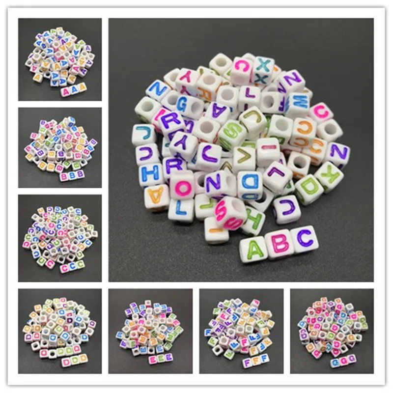 50Pcs 7*7mm Acrylic Color 26 Letter Beads DIY Jewelry Making For Bracelet Necklace Accessories
50Pcs 7*7mm Acrylic Color 26 Letter Beads DIY Jewelry Making For Bracelet Necklace Accessories