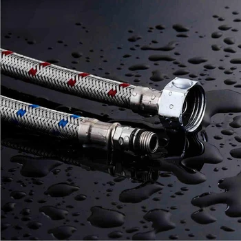 

MTTUZK 304 Stainless Steel G1/2" 60cm/80cm of Flexible Cold / Hot mixer Faucet Water supply pipe Hoses bathroom parts 1 pair/set
