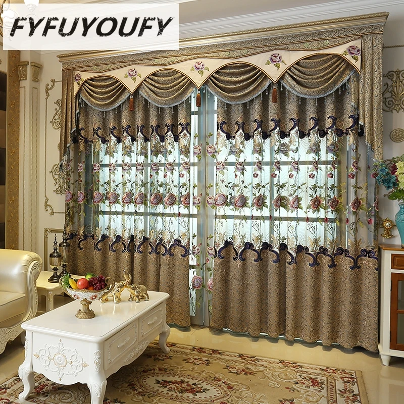 FYFUYOUFY Retro court curtain for living room High quality embroidered tulle curtain for bedroom curtains Bronzing window fabric
FYFUYOUFY Retro court curtain for living room High quality embroidered tulle curtain for bedroom curtains Bronzing window fabric