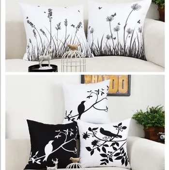 White and Black Micro Suede Bird Flower Pillow decorative sofa Cushion Birdcage Eiffel Tower Crown Throw free shipping
White and Black Micro Suede Bird Flower Pillow decorative sofa Cushion Birdcage Eiffel Tower Crown Throw free shipping