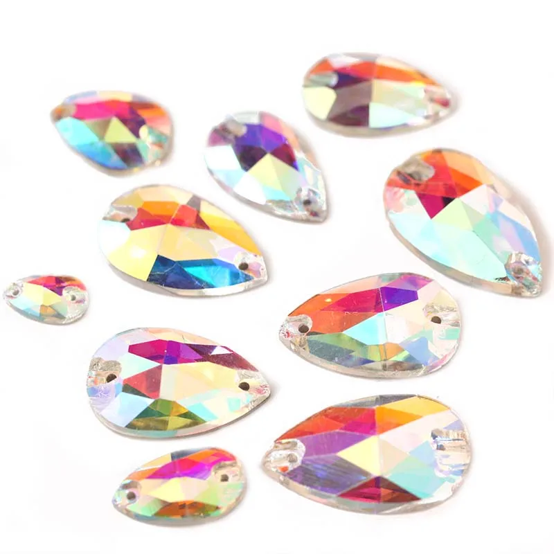 7 Sizes Teardrop Crystal AB Sew On Rhinestones Pear Flatback Glass Clear AB Droplet Sewing Rhinestones For Wedding Dress Y2816
7 Sizes Teardrop Crystal AB Sew On Rhinestones Pear Flatback Glass Clear AB Droplet Sewing Rhinestones For Wedding Dress Y2816