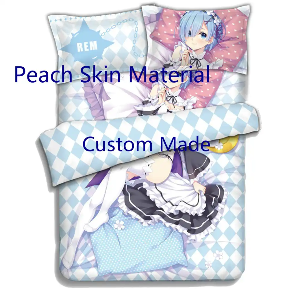 Custom Made Peach Skin Material Japan Anime Bed Sheet Or Duvet