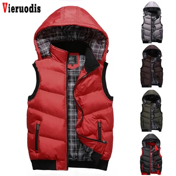 Warm Sleeveless Jackets New Winter Hooded Vest Men Hat Detachable Mens High Quality Casual Male Vest Coat Homme Plus Size M-5XL
Warm Sleeveless Jackets New Winter Hooded Vest Men Hat Detachable Mens High Quality Casual Male Vest Coat Homme Plus Size M-5XL