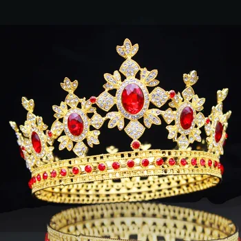 Gold Queen King Bridal Tiaras and Crown Bride Crystal Headpiece Wedding Hair Jewelry Accessories For Women Pageant Hair Ornament
Gold Queen King Bridal Tiaras and Crown Bride Crystal Headpiece Wedding Hair Jewelry Accessories For Women Pageant Hair Ornament