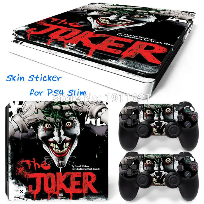 Фото OSTSTICKER The Joker For PS4 Slim Skin Sticker Decal Cover Sony PlayStation 4 Console and 2 Controller Skins | Электроника