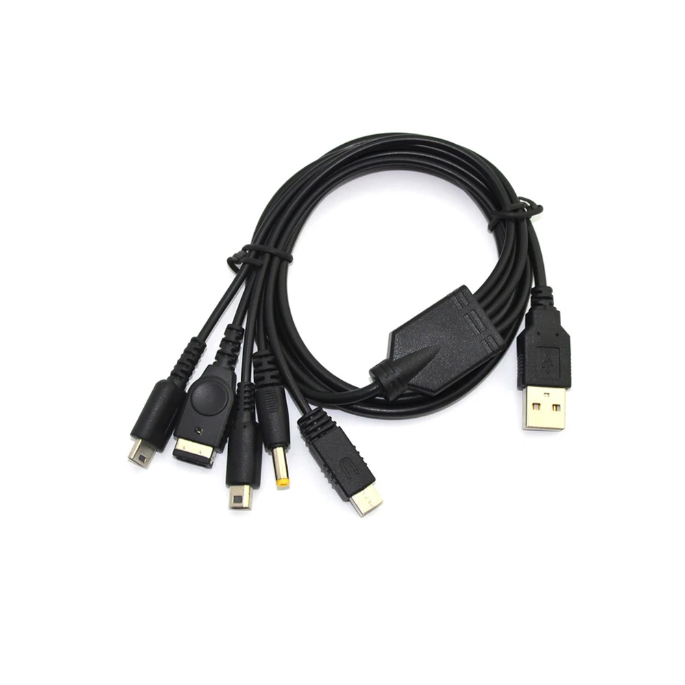 Фото Зарядное устройство Ruitroliker 5 шт. 1 2 м в USB зарядный кабель шнуры совместимые с PSP/Wii