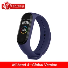 הגלובלי גרסת שיאו mi mi Band 4 חכם mi band 4 Waterproof קצב לב כושר 135mAh Bluetooth 5.0 50M 0.95 "AMOLED מסך(China)