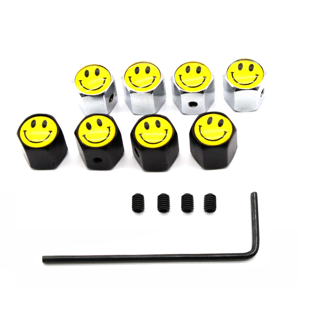 5 Pcs/Set Zinc Alloy Anti-theft Smile Face Logo Tire Valve Stem Cap Tire Wheel Stem Air Valve Caps for Auto Cars
5 Pcs/Set Zinc Alloy Anti-theft Smile Face Logo Tire Valve Stem Cap Tire Wheel Stem Air Valve Caps for Auto Cars