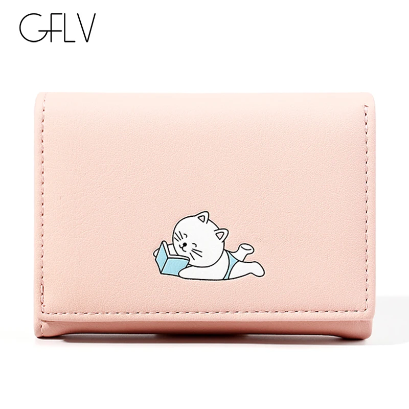 GFLV Brand New Cute Short Wallet Women Kawaii Cartoon Cat Thin Wallet PU Leather Small Money Bag Card Holder Wallet For Girl
GFLV Brand New Cute Short Wallet Women Kawaii Cartoon Cat Thin Wallet PU Leather Small Money Bag Card Holder Wallet For Girl