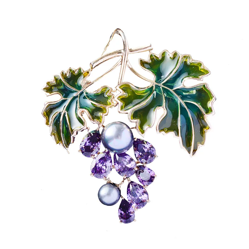 Korean New Simple Fashion Grape Brooch Pin Suit Shirt Accessories Purple Cubic zircon R4506
Korean New Simple Fashion Grape Brooch Pin Suit Shirt Accessories Purple Cubic zircon R4506