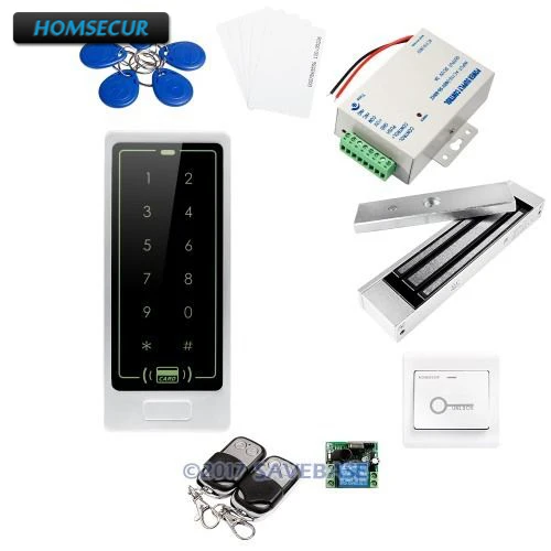 HOMSECUR Waterproof Silver Anti-Vandal 125Khz ID Metal Access Control System with Touch Keypad + Magnetic Lock
HOMSECUR Waterproof Silver Anti-Vandal 125Khz ID Metal Access Control System with Touch Keypad + Magnetic Lock