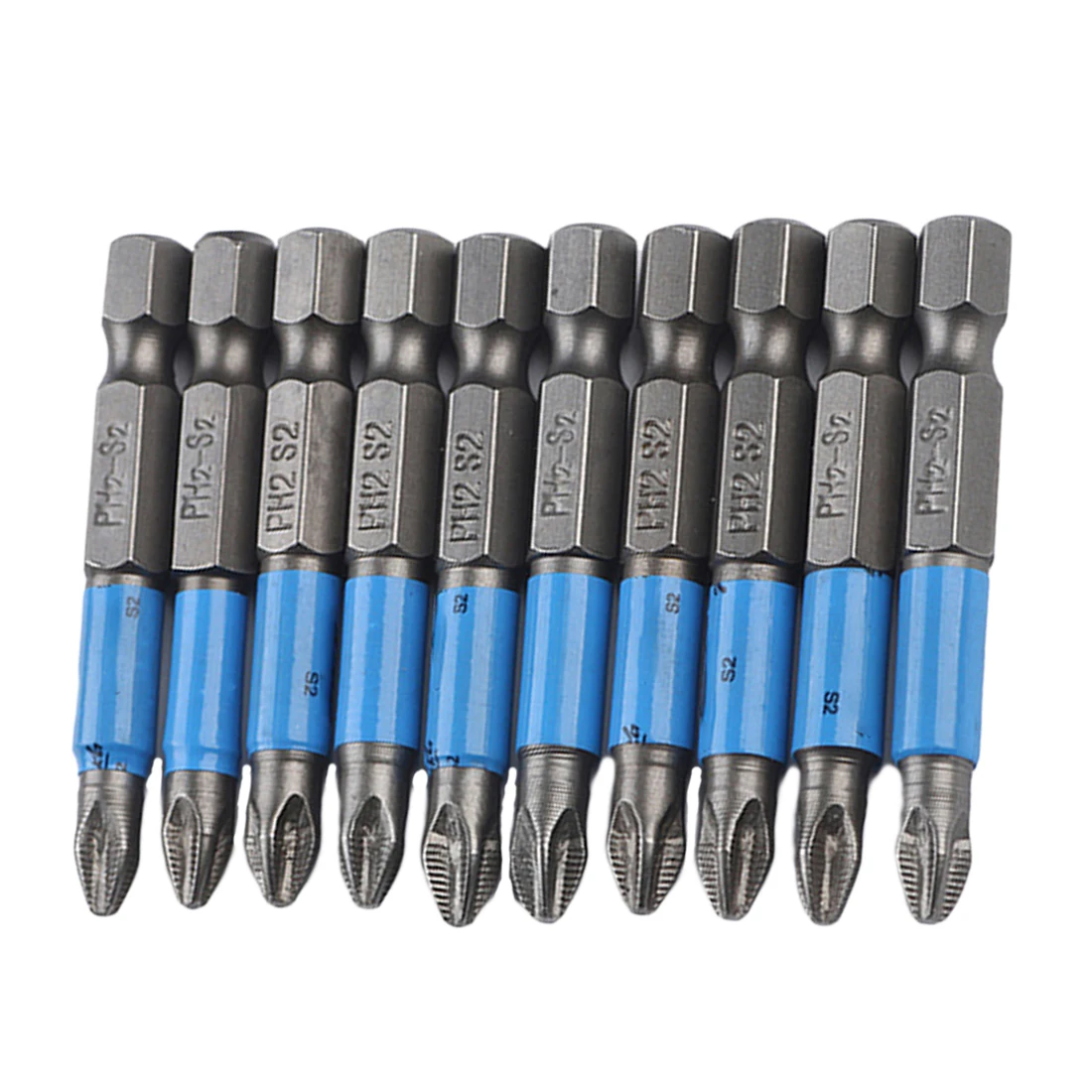 50mm PH2 10Pcs Single Head Magnetic Screwdriver Bit Set 1/4" Hex Shank Anti Slip Phillips Electric Power Tool Accessories
50mm PH2 10Pcs Single Head Magnetic Screwdriver Bit Set 1/4" Hex Shank Anti Slip Phillips Electric Power Tool Accessories