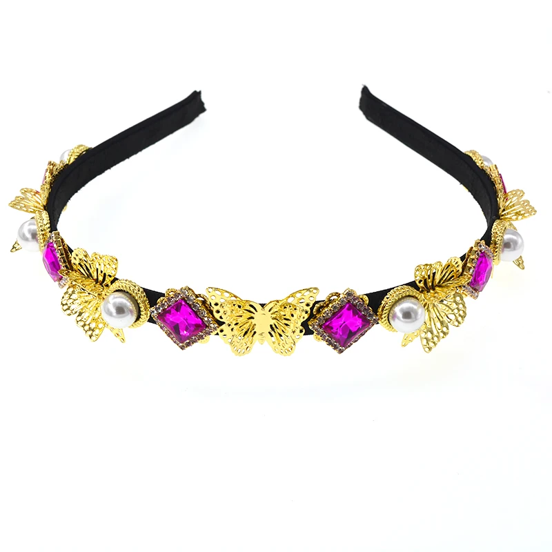 New Baroque luxury hair band fashion ladies Vintage metal butterfly flower Bridal Accessories Street beat simple wind hoop
New Baroque luxury hair band fashion ladies Vintage metal butterfly flower Bridal Accessories Street beat simple wind hoop