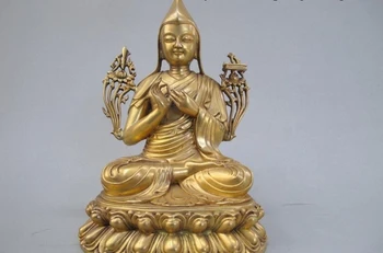 Tibet Buddhism 100% Pure Bronze 24K Gold Tsong-kha-pa Tsongkhapa Buddha Statue
Tibet Buddhism 100% Pure Bronze 24K Gold Tsong-kha-pa Tsongkhapa Buddha Statue