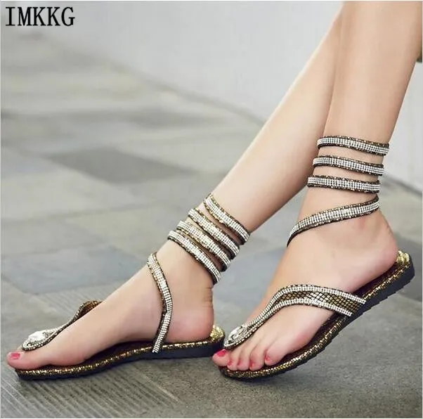 plus size 41 2017 new fashion women sandals woman rhinestone Gladiator Sandal shoes Snake Flat with Summer Shoes for female s065
plus size 41 2017 new fashion women sandals woman rhinestone Gladiator Sandal shoes Snake Flat with Summer Shoes for female s065