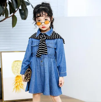 2019 Korean style girls denim bow dress cotton fashion spring girls dresses 3-8t A949
2019 Korean style girls denim bow dress cotton fashion spring girls dresses 3-8t A949
