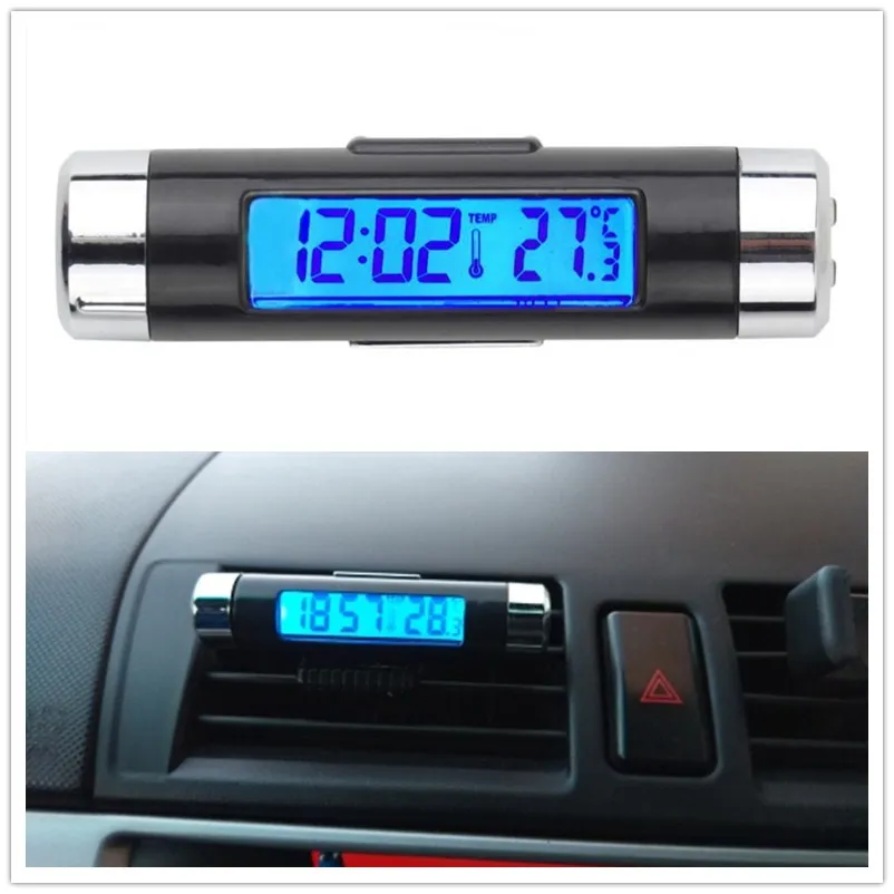 FUXUAN 2in1 Car Digital LCD Clock & Temperature Display Electronic Clock Thermometer Car Accessories Blue Backlight With Clip
FUXUAN 2in1 Car Digital LCD Clock & Temperature Display Electronic Clock Thermometer Car Accessories Blue Backlight With Clip