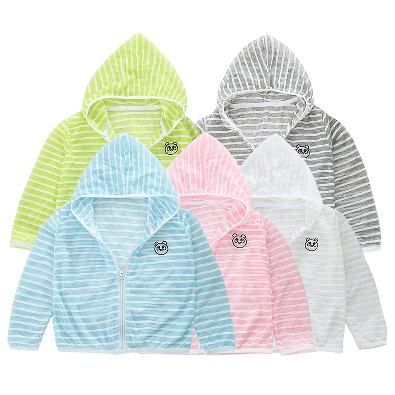 New Summer Kids Hooded Zipper Sun Protection Clothing Coat Unisex Cute Striped Print UV Protection Quick Dry Thin Jacket Clothes
New Summer Kids Hooded Zipper Sun Protection Clothing Coat Unisex Cute Striped Print UV Protection Quick Dry Thin Jacket Clothes