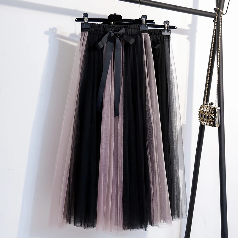 High Waisted Patchwork Skirt for Women Gradient Color Mid Calf Skirt High Quality Pleated Skirts Female School Skirt Plus Size
High Waisted Patchwork Skirt for Women Gradient Color Mid Calf Skirt High Quality Pleated Skirts Female School Skirt Plus Size