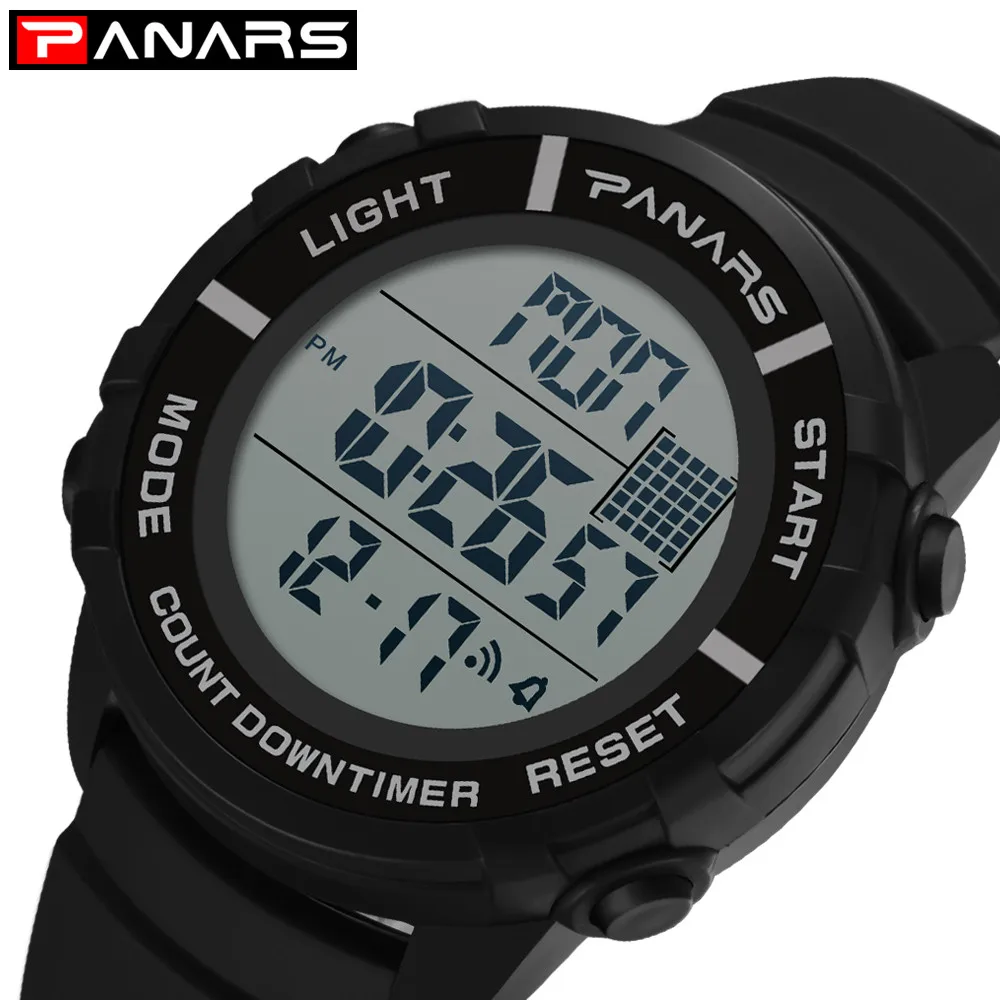 PANARS Fitness Watch Fashion Men's LED Digital Alarm Watch Waterproof Military Sports Hombre Wrist Watches for Women G50
PANARS Fitness Watch Fashion Men's LED Digital Alarm Watch Waterproof Military Sports Hombre Wrist Watches for Women G50