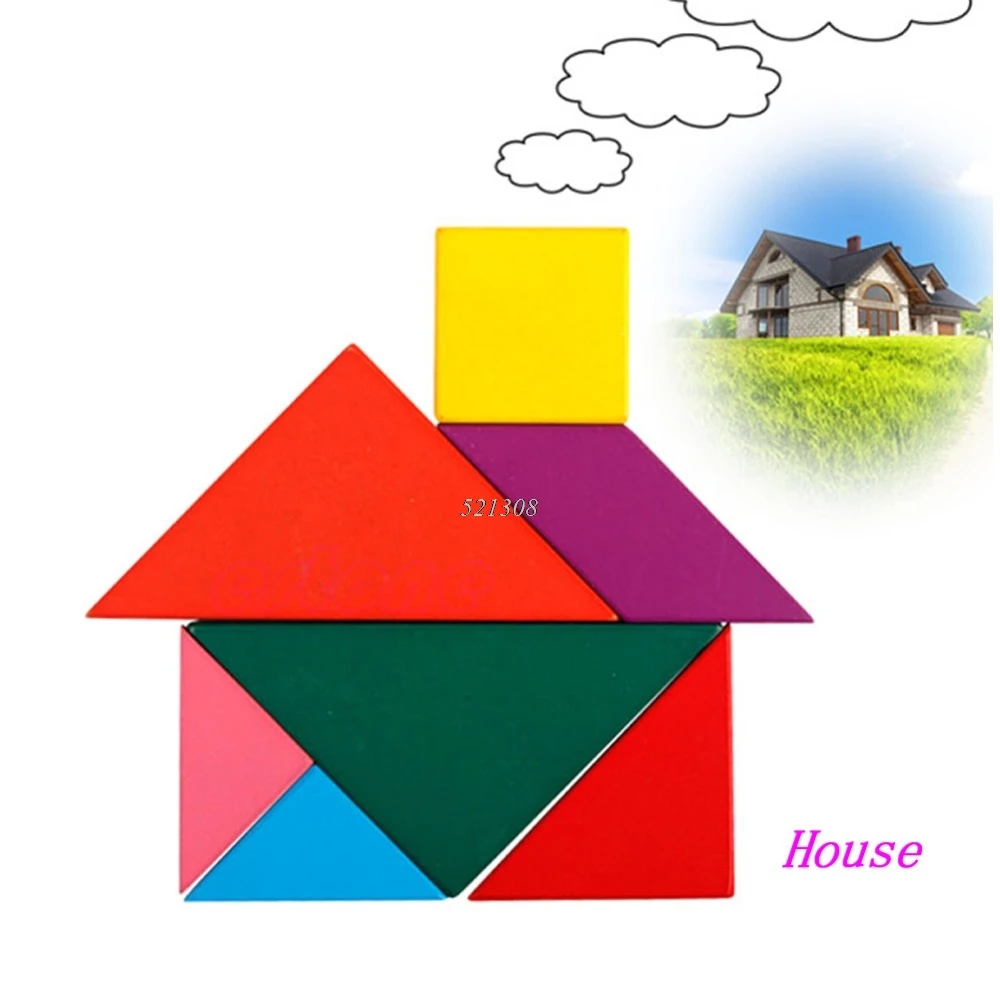 Colorful Wooden Tangram Brain-Teaser Puzzle Tetris Preschool Magination Intellectual Educational Kids Toy A30064
Colorful Wooden Tangram Brain-Teaser Puzzle Tetris Preschool Magination Intellectual Educational Kids Toy A30064