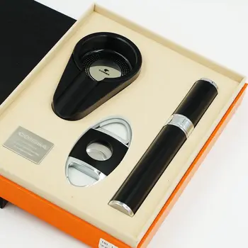 COHIBA Black Alloy Carbon Fiber Cigar Tube Ashtray Cutter Set
COHIBA Black Alloy Carbon Fiber Cigar Tube Ashtray Cutter Set