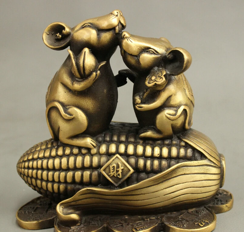 song voge gem S2397 Marked Chinese Folk Bronze RuYi Peach Wealth 2 Mouse Standing On The Corn Statue
song voge gem S2397 Marked Chinese Folk Bronze RuYi Peach Wealth 2 Mouse Standing On The Corn Statue