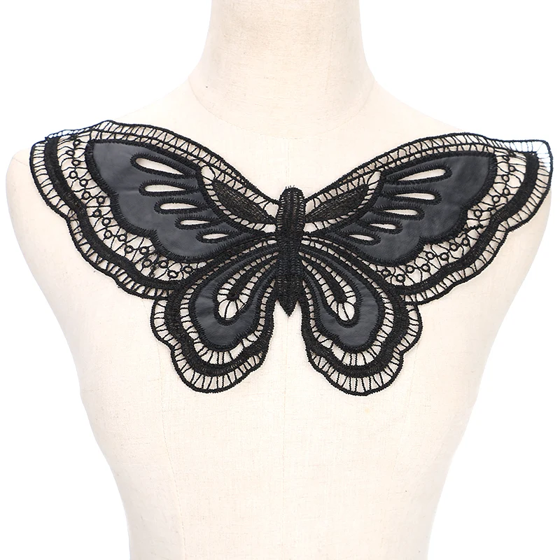 1pc Black Butterfly Lace Fabric Neckline Collar Handmade Embroidered Scrapbooking Applique Patch Clothing Accessories BW028
1pc Black Butterfly Lace Fabric Neckline Collar Handmade Embroidered Scrapbooking Applique Patch Clothing Accessories BW028