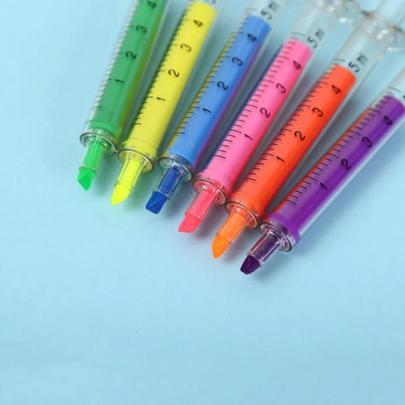 3pc Creative Oblique Head Color Highlighter Funny Cute Needle Tube Syringe Permanent Marker Pen Student Child Color Marker Pen
3pc Creative Oblique Head Color Highlighter Funny Cute Needle Tube Syringe Permanent Marker Pen Student Child Color Marker Pen