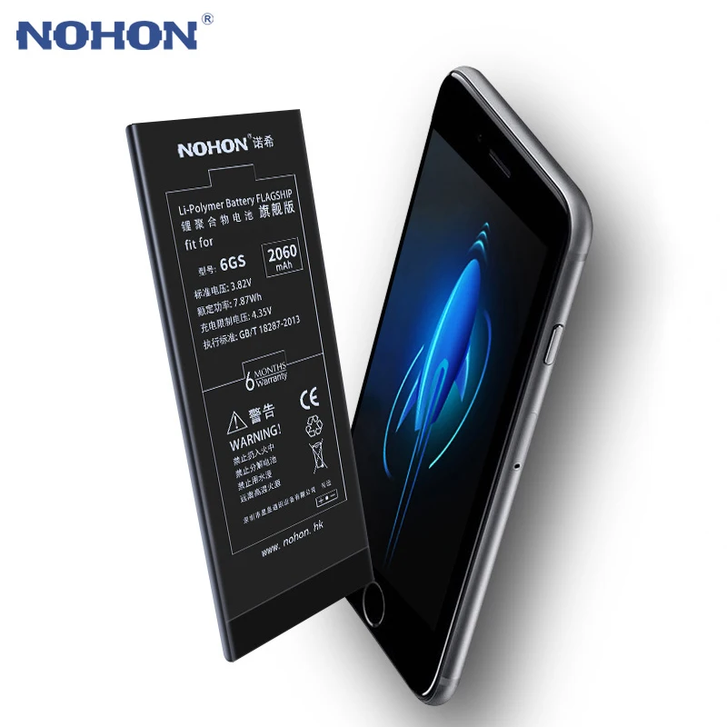 Original NOHON Battery For iPhone 6S Plus 7 6 5 Replacement Bateria iPhone7 iPhone6 iPhone5 6SPlus High Capacity + Free Tools
Original NOHON Battery For iPhone 6S Plus 7 6 5 Replacement Bateria iPhone7 iPhone6 iPhone5 6SPlus High Capacity + Free Tools
