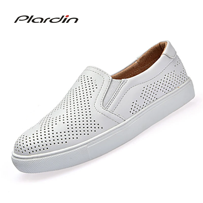 Plardin New Women Flats Hollow Out Genuine Leather Sneakers Shoes Woman Fashion Casual Basic Shoes Round Toe Shoes White Shoes
Plardin New Women Flats Hollow Out Genuine Leather Sneakers Shoes Woman Fashion Casual Basic Shoes Round Toe Shoes White Shoes