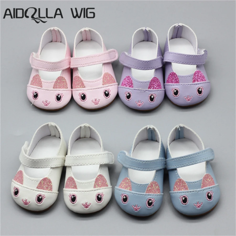 4 colors 1 Pair 7cm Doll Cute Cat Shoes Fits 18 inch Doll 43CM Born Baby Dolls Shoes for American Doll Accessories
4 colors 1 Pair 7cm Doll Cute Cat Shoes Fits 18 inch Doll 43CM Born Baby Dolls Shoes for American Doll Accessories