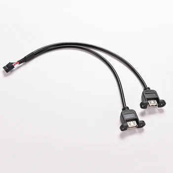 JETTING 1PC High Speed 30cm/1FT 2 Dual Port USB A Female to Internal 9 Pin Header Adapter PCB Motherboard Cable for PC MainBoard
JETTING 1PC High Speed 30cm/1FT 2 Dual Port USB A Female to Internal 9 Pin Header Adapter PCB Motherboard Cable for PC MainBoard