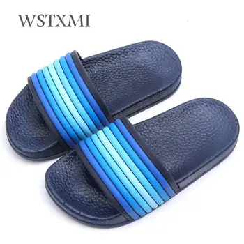 Kids Slippers for Girls Striped Colorful Home Slippers Summer Children Sandals Korea Flip Flop Sandals Boys Non-slip Bath Shoes
Kids Slippers for Girls Striped Colorful Home Slippers Summer Children Sandals Korea Flip Flop Sandals Boys Non-slip Bath Shoes