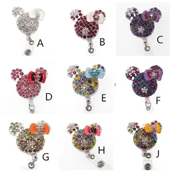 10pcs/bling rhinestone bow mouse working Retractable Reel unifrom Nurse ID Badge Holder
10pcs/bling rhinestone bow mouse working Retractable Reel unifrom Nurse ID Badge Holder