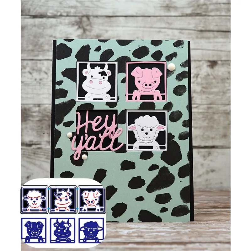 1 Set Sheep Cow Pig Animals Pattern Metal Cutting Dies Stencil Scrapbooking Embossing For Paper Card DIY Crafts Tool Model New
1 Set Sheep Cow Pig Animals Pattern Metal Cutting Dies Stencil Scrapbooking Embossing For Paper Card DIY Crafts Tool Model New