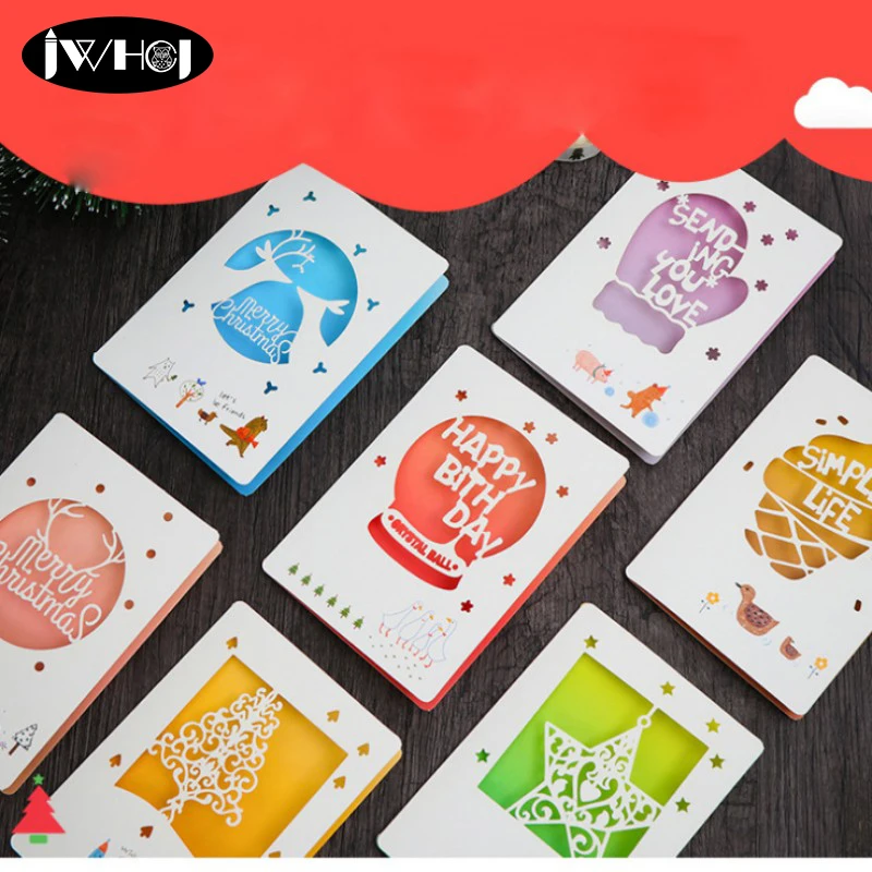 4 pcs/lot Merry Christmas Happy birthday Hollow out folding Card with envelope Christmas Greeting Card Gift Message Cards
4 pcs/lot Merry Christmas Happy birthday Hollow out folding Card with envelope Christmas Greeting Card Gift Message Cards
