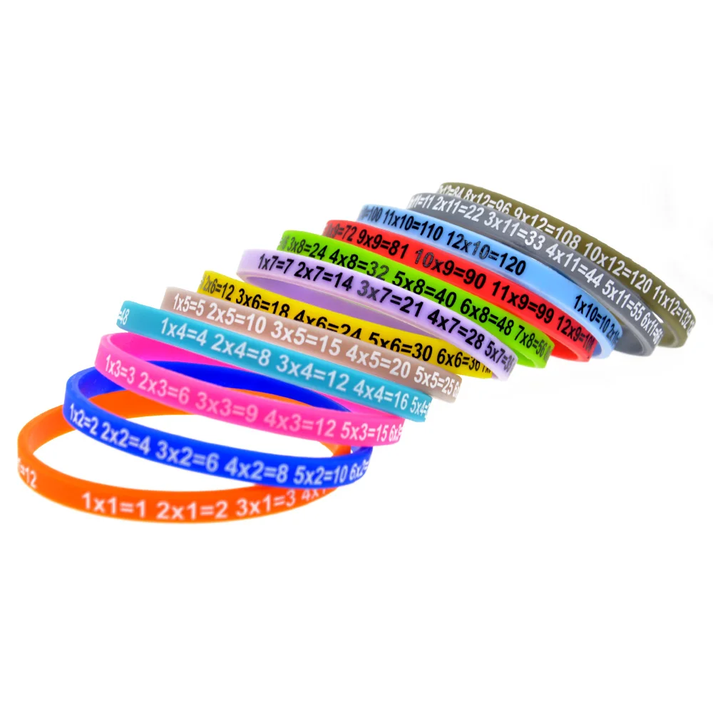 OneBandaHouse 120PCS/Lot Printed Multiplication Tables Silicone Wristband Skinny Bracelet for Studens
OneBandaHouse 120PCS/Lot Printed Multiplication Tables Silicone Wristband Skinny Bracelet for Studens