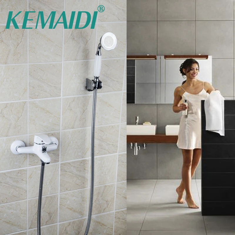 KEMAIDI Bathroom Faucets &Taps Hot And Cold Mixer White Painting Bathroom Faucet Shower Set Hand Spray Wall Mounted Solid Brass
KEMAIDI Bathroom Faucets &Taps Hot And Cold Mixer White Painting Bathroom Faucet Shower Set Hand Spray Wall Mounted Solid Brass