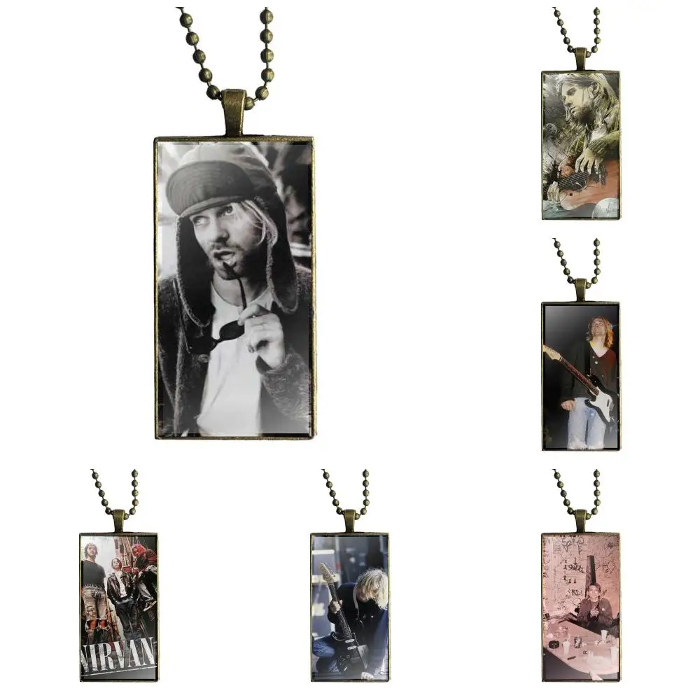 EJ Glaze Glass Cabochon Pendant Necklace Rectangle Fashion Necklace For Women Kids Gift Kurt Cobain Rock Bands
EJ Glaze Glass Cabochon Pendant Necklace Rectangle Fashion Necklace For Women Kids Gift Kurt Cobain Rock Bands