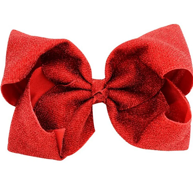 1Pcs 8''Popular Solid Design Fabric Hair Bows Clips Boutique Bling For Kids Bowknot Headwear Accessories A52 | Аксессуары для