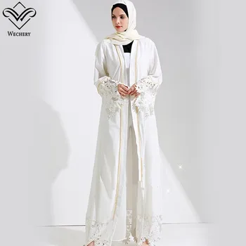 Wechery White Black Muslim Dress Robe Hijab Islam Lace Floral Abaya Women Maxi Islamic Clothing Eid Mubarak Garments
Wechery White Black Muslim Dress Robe Hijab Islam Lace Floral Abaya Women Maxi Islamic Clothing Eid Mubarak Garments