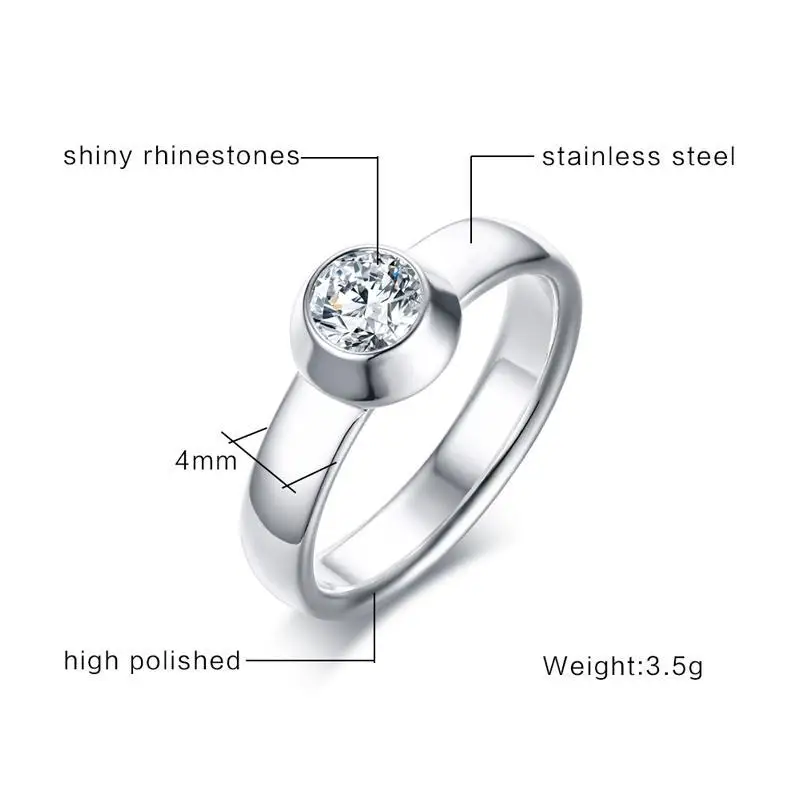 Meaeguet Fashion Female Crystal Engagement Rings Simple Design Stainless Steel Finger Ring Jewelry Wedding Bands (11)