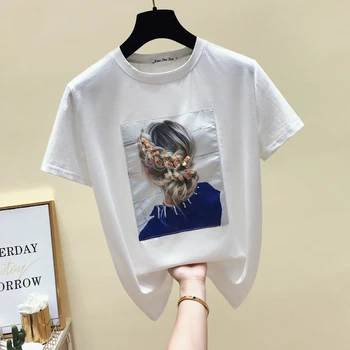 gkfnmt 100% Cotton White Tshirt Women Tops Fashion Short Sleeve Vintage Female T-shirt Casual Black Tee Shirt Femme Summer 2019
gkfnmt 100% Cotton White Tshirt Women Tops Fashion Short Sleeve Vintage Female T-shirt Casual Black Tee Shirt Femme Summer 2019