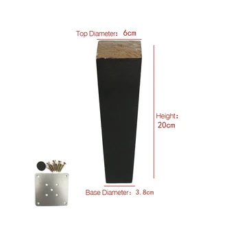 6x20x3.8CM Furniture Leg Wooden Furniture Feet Cabinet Table Feet with Iron Pad Gasket Screws
6x20x3.8CM Furniture Leg Wooden Furniture Feet Cabinet Table Feet with Iron Pad Gasket Screws
