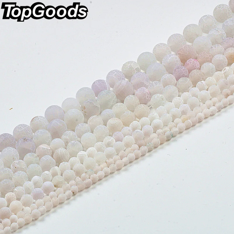 TopGoods Wholesale Natural White Round Frosted Matte Weathered Agate Loose Beads for Jewelry Making DIY Bracelet 4 6 8 10mm
TopGoods Wholesale Natural White Round Frosted Matte Weathered Agate Loose Beads for Jewelry Making DIY Bracelet 4 6 8 10mm