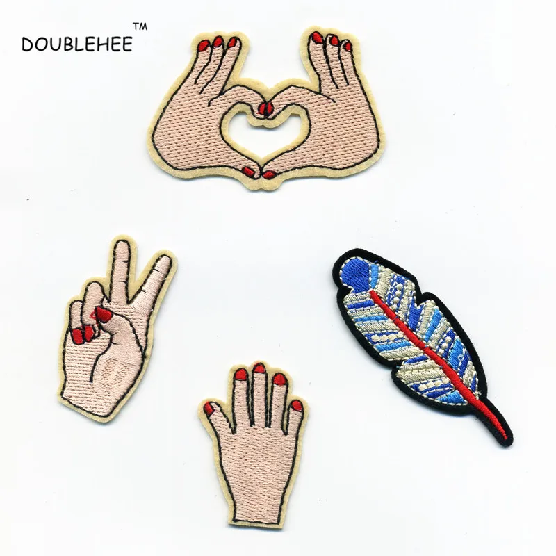 NEW ARRIVALS Finger Fashion Patches Embroidered Iron On Patch For Clothing Sticker Badge Paste For Clothes Bag Pants
NEW ARRIVALS Finger Fashion Patches Embroidered Iron On Patch For Clothing Sticker Badge Paste For Clothes Bag Pants