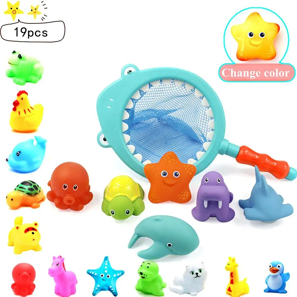 19Pcs/Set Animal Doll Shark Fishing Net Squeaky Sprinkler Baby Squeeze Bath Toy Parent-child interactive Toys Game outdoor toy
19Pcs/Set Animal Doll Shark Fishing Net Squeaky Sprinkler Baby Squeeze Bath Toy Parent-child interactive Toys Game outdoor toy