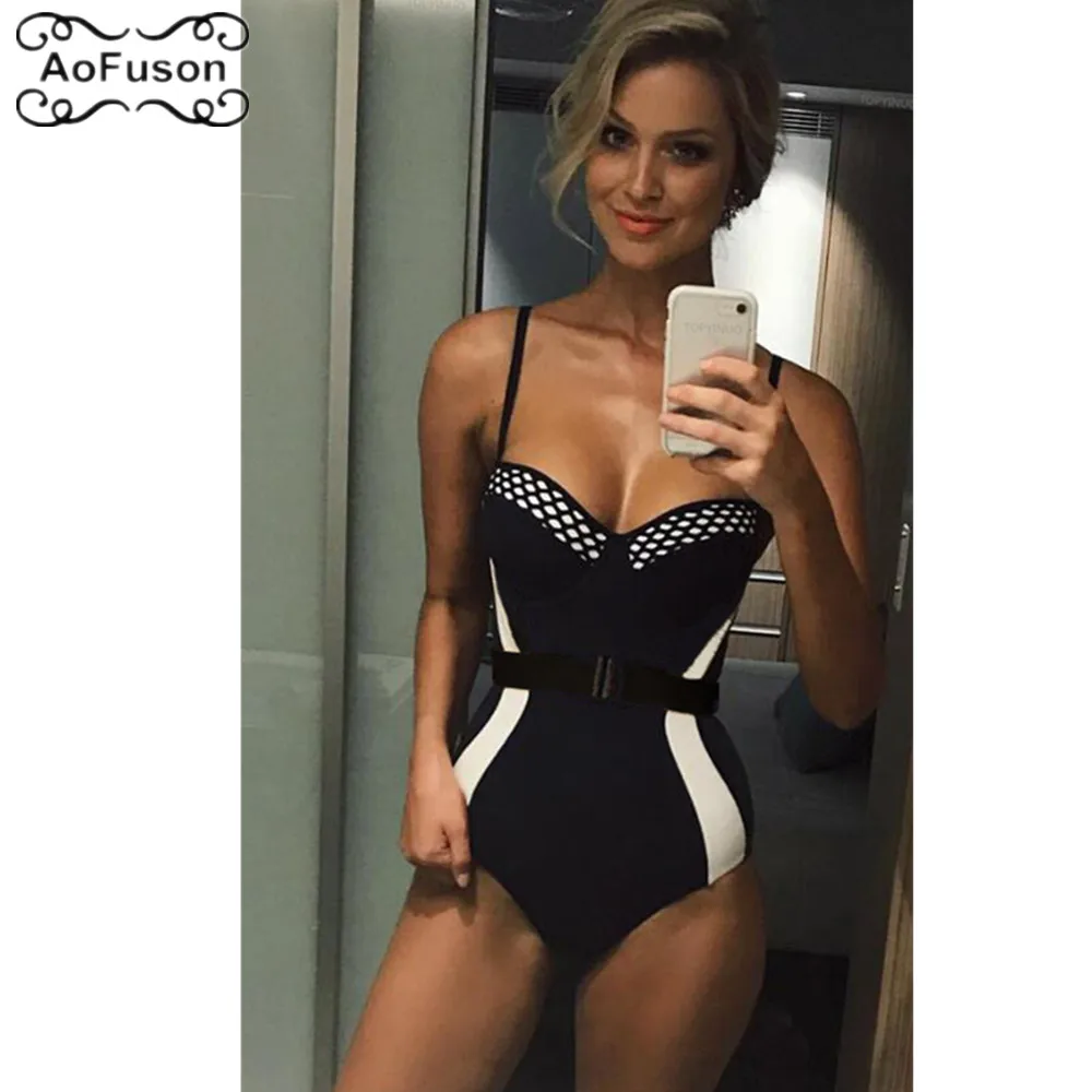 Underwire Push Up One-piece Swimsuit Belt Bikini Black-white Monokini Swimwear Patchwork Bodysuit Swimming Wear Bathing Suit
Underwire Push Up One-piece Swimsuit Belt Bikini Black-white Monokini Swimwear Patchwork Bodysuit Swimming Wear Bathing Suit