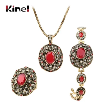 Kinel Fashion Vintage Jewelry 3Pcs/Sets For Women Dubai Gold Color Oval Wedding Jewelry Sets Engagement Party Gift Of Love
Kinel Fashion Vintage Jewelry 3Pcs/Sets For Women Dubai Gold Color Oval Wedding Jewelry Sets Engagement Party Gift Of Love